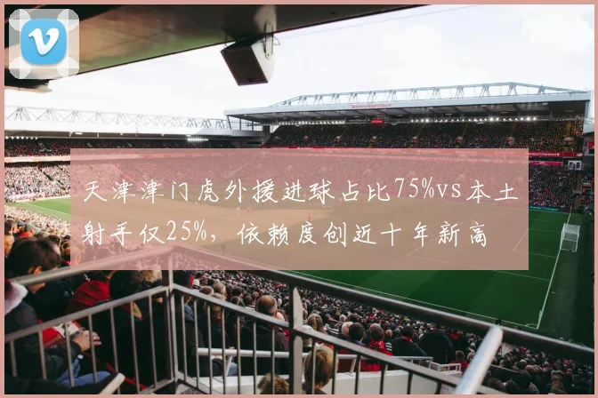 天津津门虎外援进球占比75%vs本土射手仅25%，依赖度创近十年新高